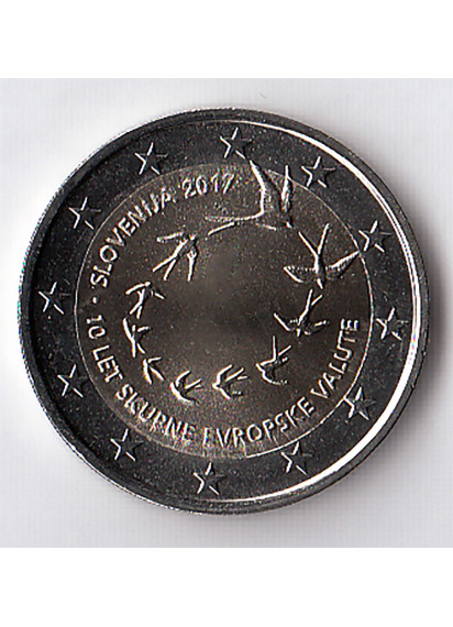 2017 - 2 Euro SLOVENIA 10º Introduzione dell’Euro Fior di Conio